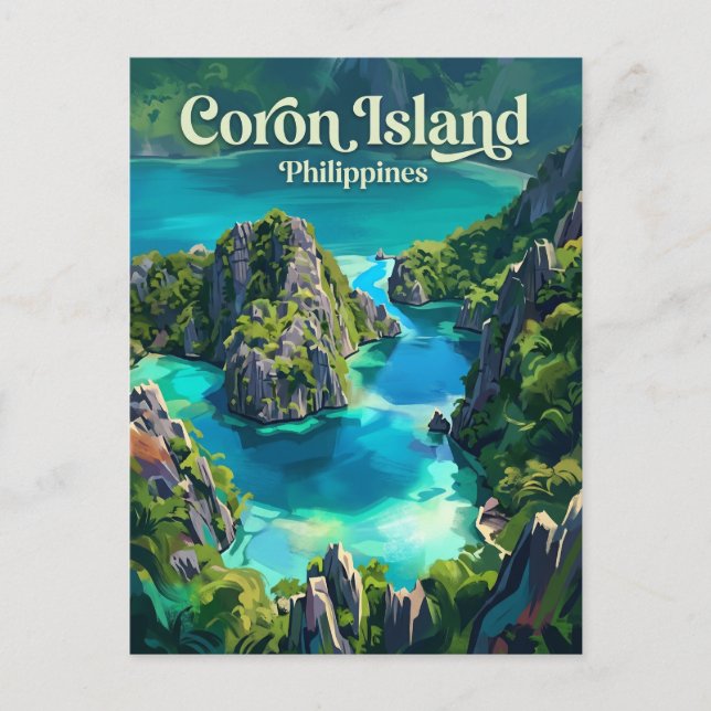 Carte Postale Île Coron Philippines (Devant)
