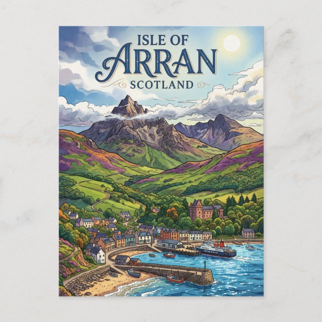 Carte Postale Île d'Arran Écosse (Devant)