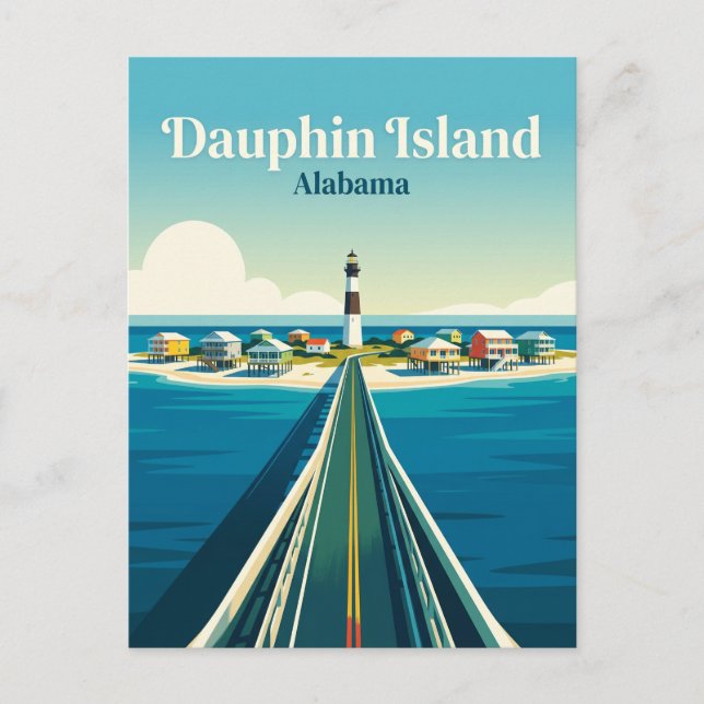 Carte Postale Île Dauphin USA (Devant)