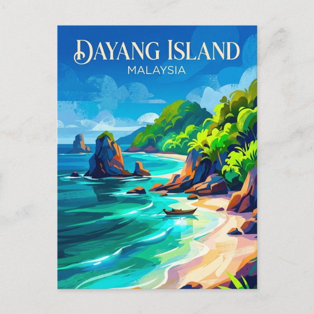 Carte Postale Île Dayang Malaisie (Devant)