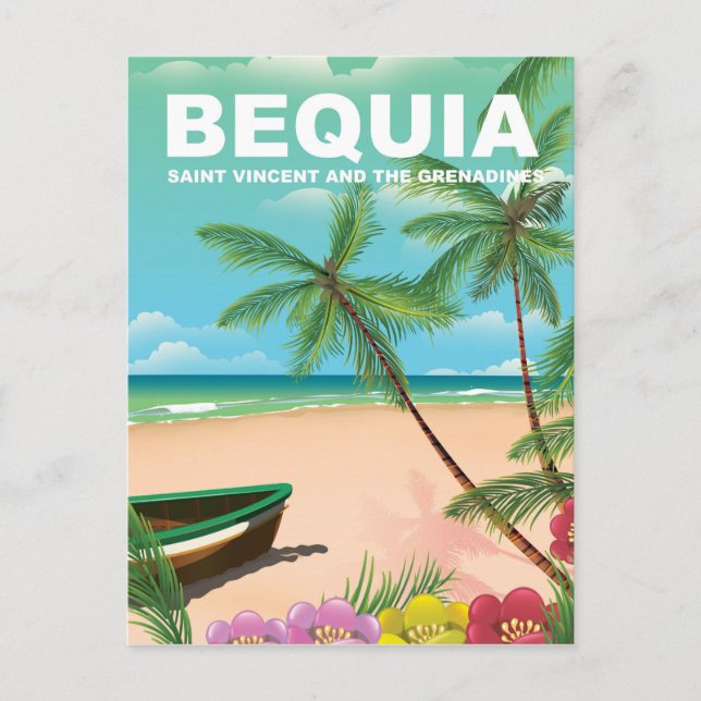 Carte Postale Île de Bequia à Saint-Vincent-et-les-Grenadines (Devant)