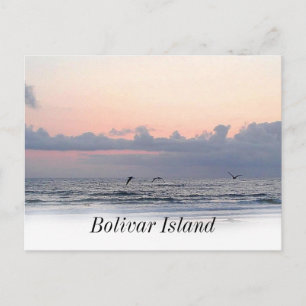 Carte Postale Île de Bolivar de plage de Galveston