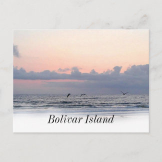 Carte Postale Île de Bolivar de plage de Galveston