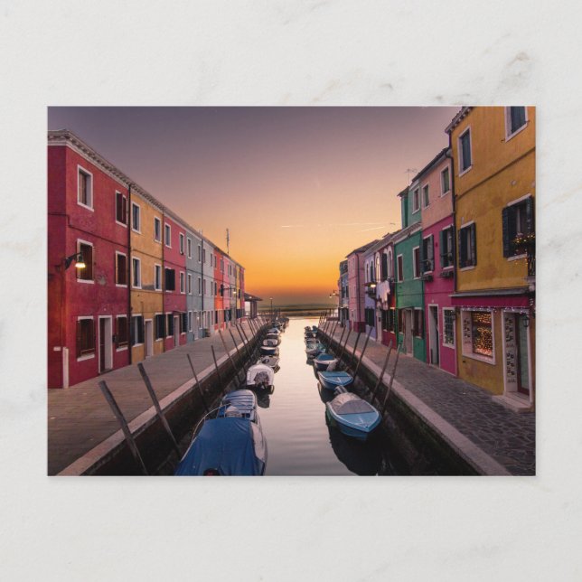 Carte Postale Île de Burano, Venise, Italie (Devant)