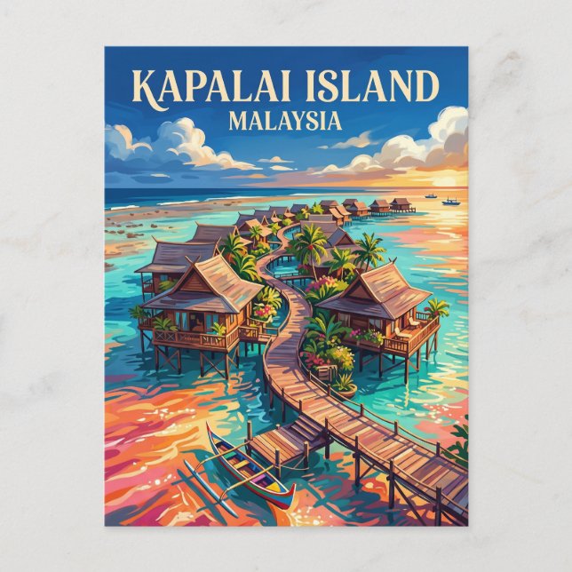 Carte Postale Île de Kapalai Malaisie (Devant)