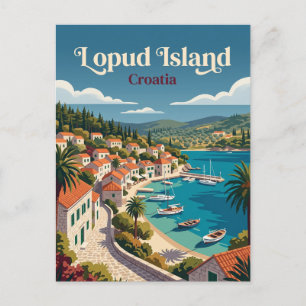Carte Postale Île de Lopud, îles Elafiti Croatie