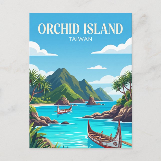 Carte Postale Île de l'Orchidée Taïwan (Devant)