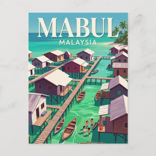 Carte Postale Île de Mabul Malaisie (Devant)