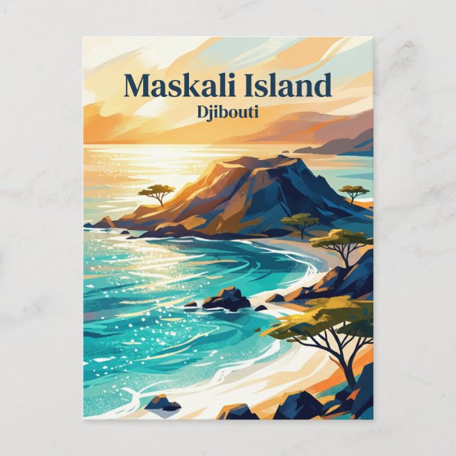 Carte Postale Île de Maskali Djibouti (Devant)