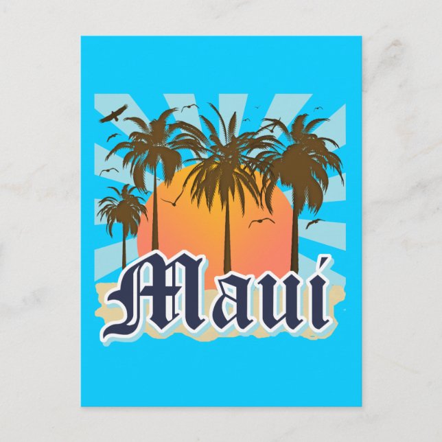 Carte Postale Île de Maui Hawaii Souvenir (Devant)