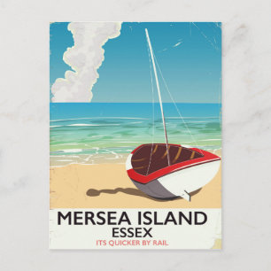 Carte Postale Île de Mersea Essex Affiche vintage