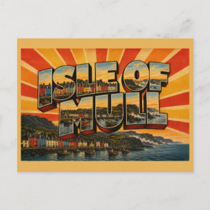 Carte Postale Île de Mull Écosse Art de Voyage Rétro