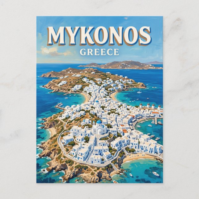 Carte Postale Île de Mykonos Grèce (Devant)
