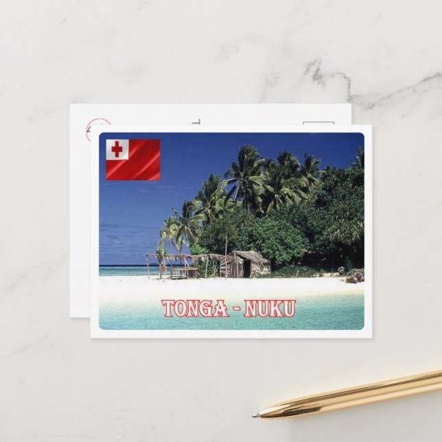 Carte Postale Île de Nuku - Tonga - Panorama (Devant/Arrière en situation)