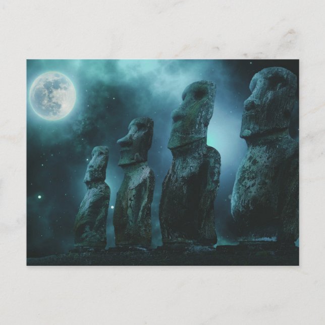 Carte Postale Ile de Pâques Moaï (Devant)