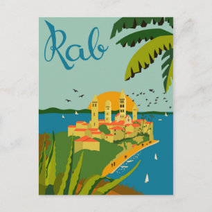 Carte Postale Île de Rab, Croatie