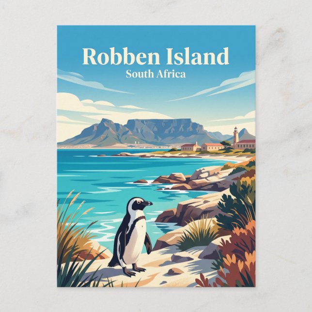 Carte Postale Île de Robben Afrique du Sud (Devant)