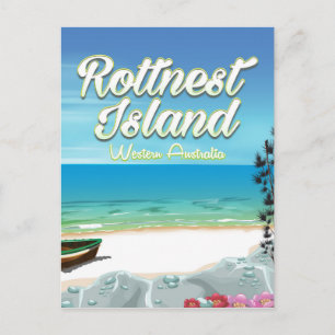 Carte Postale Île de Rottnest Australie affiche de voyage océani