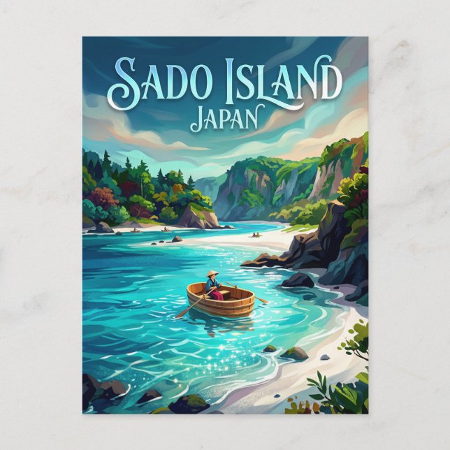 Carte Postale Île de Sado Japon (Devant)