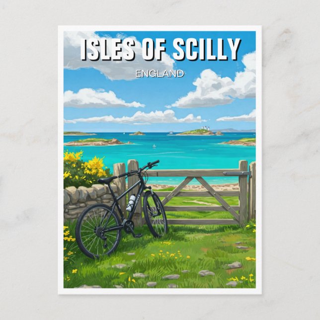 Carte Postale Île de Scilly Angleterre Cornwall Travel (Devant)