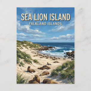 Carte Postale Île de Sea Lion Îles Falkland