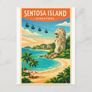 Carte Postale Île de Sentosa, voyage à Singapour