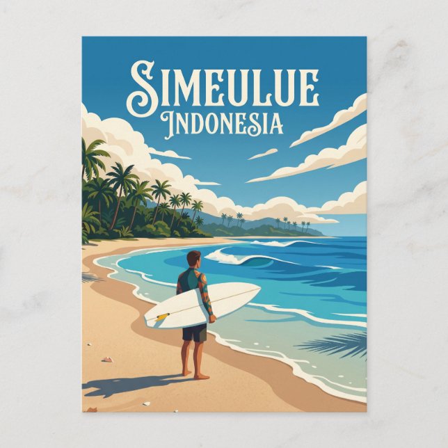 Carte Postale Île de Simeulue Indonésie (Devant)