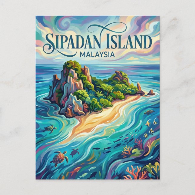 Carte Postale Île de Sipadan Malaisie (Devant)