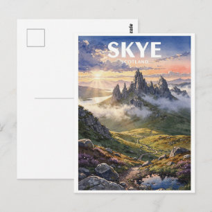 Carte Postale Île de Skye Écosse Voyage Rétro