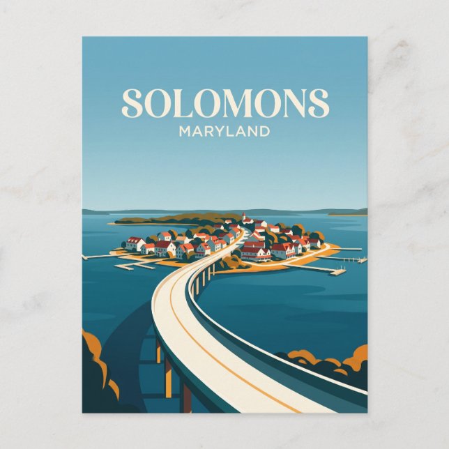 Carte Postale Île de Solomons Maryland (Devant)