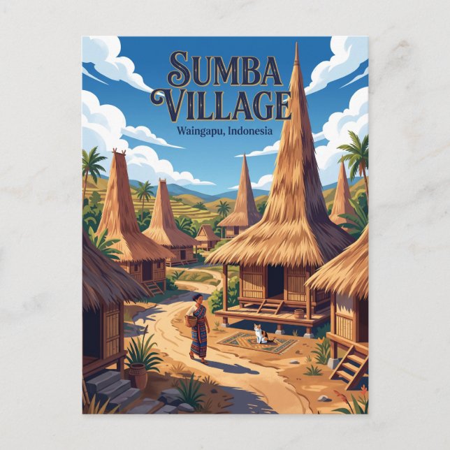 Carte Postale Île de Sumba Indonésie (Devant)