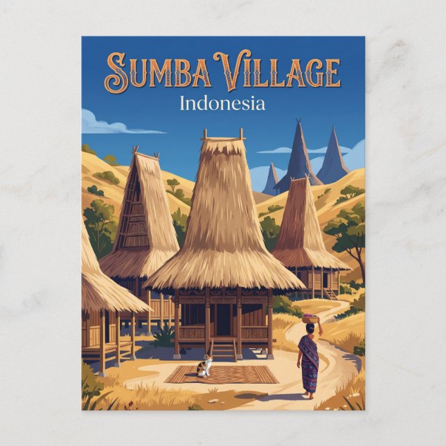 Carte Postale Île de Sumba Indonésie (Devant)