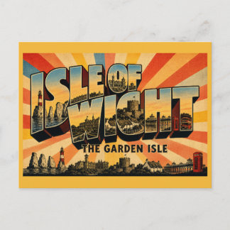 Carte Postale Île de Wight Angleterre Jardin Île Art Vintage