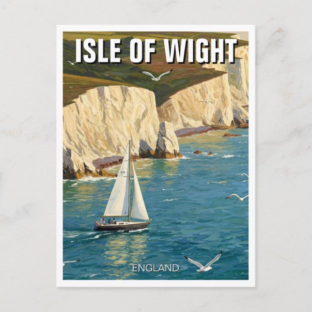 Carte Postale Île de Wight Angleterre Voyage (Devant)