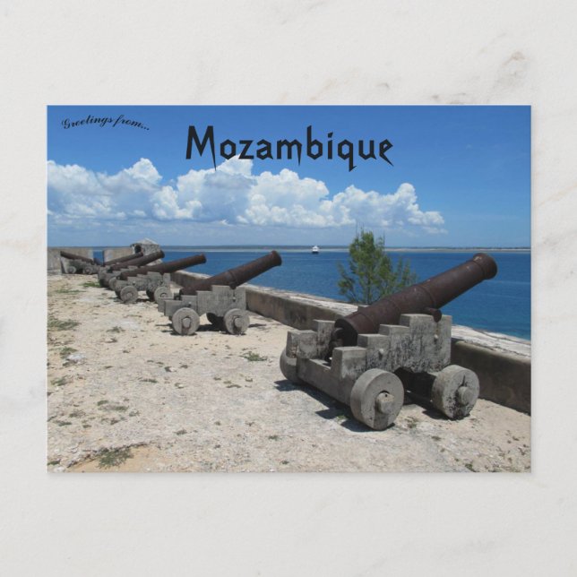 Carte Postale Île des Canons Portugais du Mozambique (Devant)
