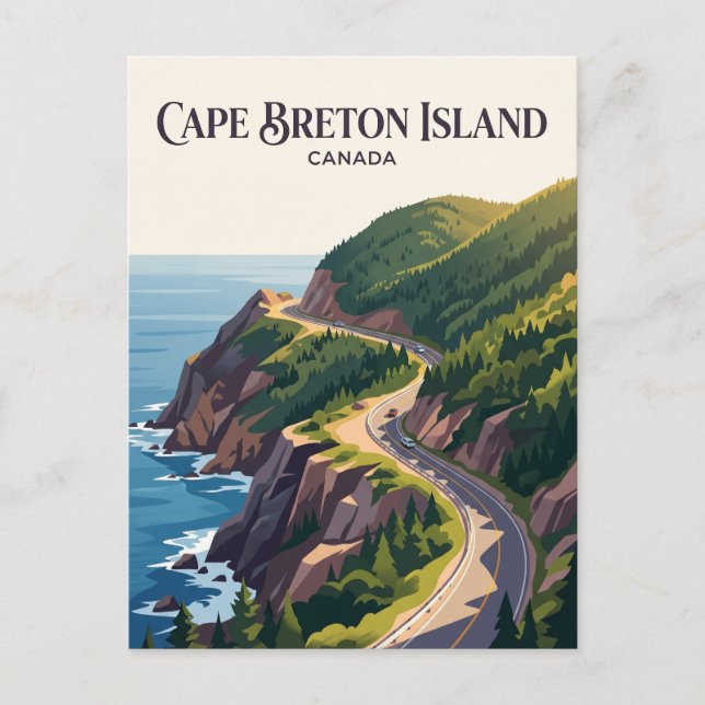 Carte Postale Île du Cap-Breton Canada (Devant)