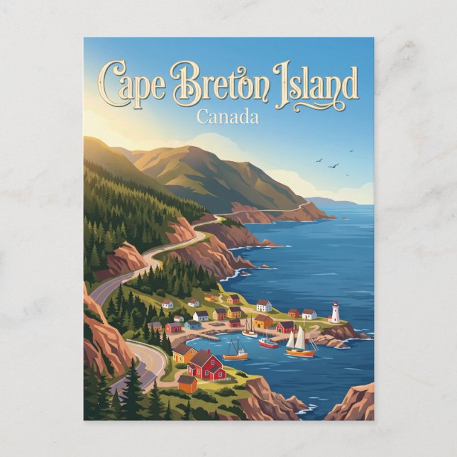 Carte Postale Île du Cap-Breton Canada (Devant)