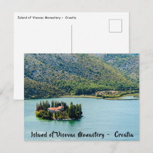 Carte Postale Île du monastère de Visovac dans le parc national 