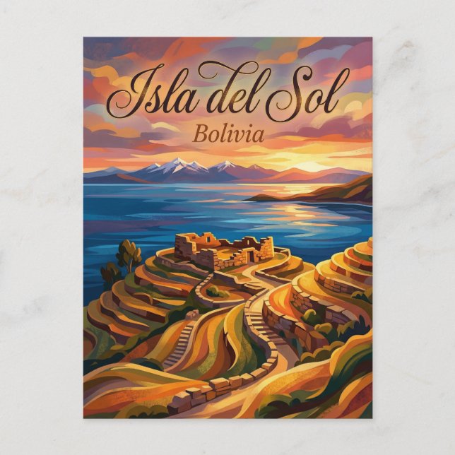 Carte Postale Île du Soleil Bolivie (Devant)