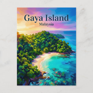 Carte Postale Île Gaya Malaisie