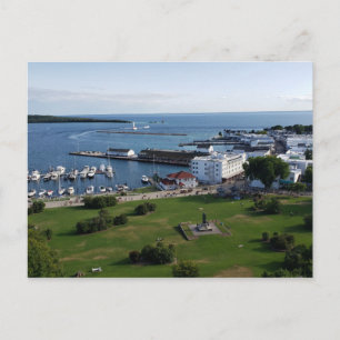 Carte Postale Île Mackinac et port, Michigan