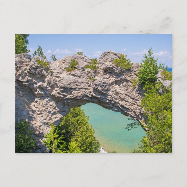 Carte Postale Île Mackinac Michigan Arch Rock (Devant)