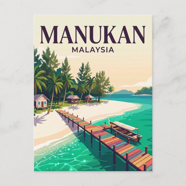 Carte Postale Île Manukan Malaisie (Devant)
