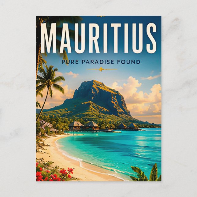 Carte Postale 🌴 Île Maurice Paradis Côté Mer 🌊 (Devant)