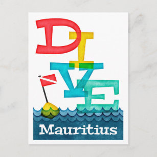 Carte Postale Ile Maurice - Plongée colorée
