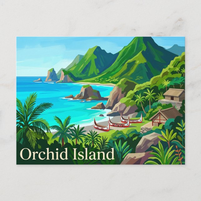Carte Postale Île Orchidée Taïwan (Devant)