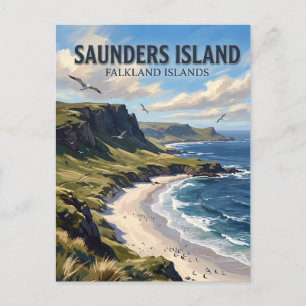 Carte Postale Île Saunders îles Falkland