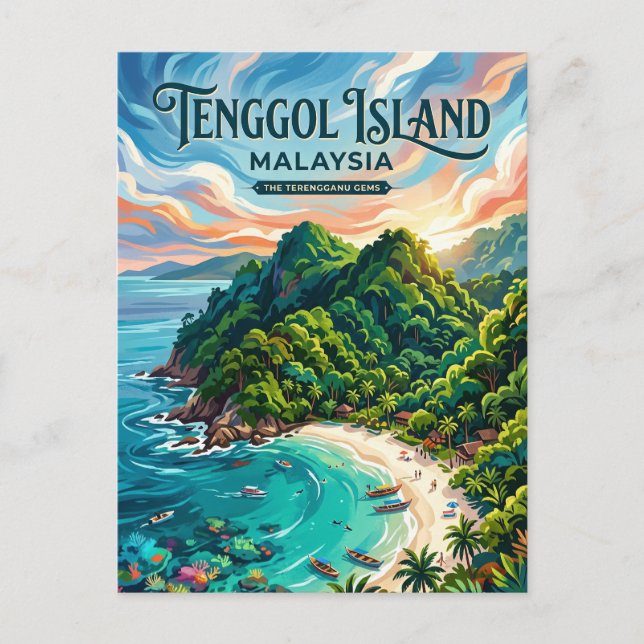 Carte Postale Île Tenggol Malaisie (Devant)
