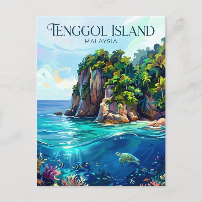 Carte Postale Île Tenggol Malaisie (Devant)