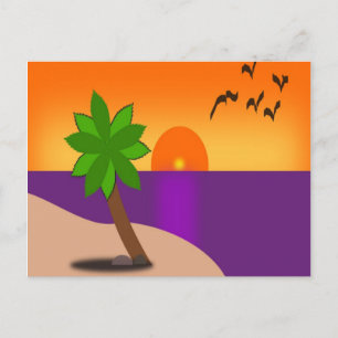 CARTE POSTALE ÎLE TROPICALE